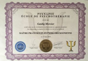 diplome hypnose maitre prat